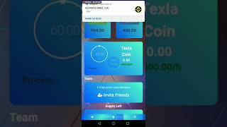 Texla Coin || Mobile Mining App || Limited Supply || screenshot 4
