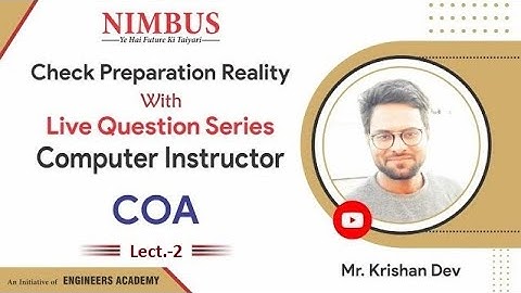 COA | राजस्थान कम्प्यूटर अनुदेशक | Computer Instructor | Question Series | Free Online Classes | L-2