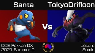 OCE Pokkén DX 2021 Summer 9 - Losers Semis: Santa (Croagunk) vs. TokyoDrifloon (Darkrai)