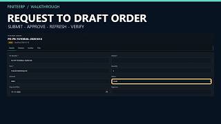 Follow a requisition into a verified purchase order draft | Finite ERP