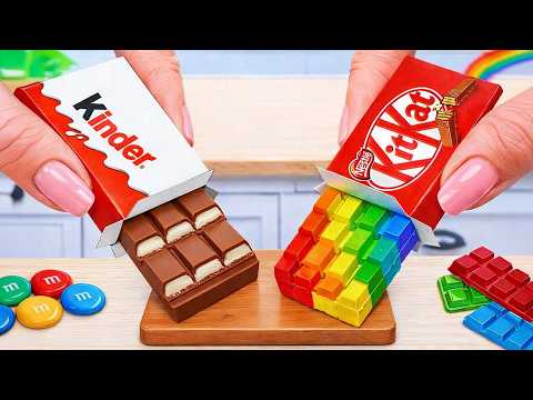 Rainbow Kitkat x Mini Kinder Cake ✨ Best of Rainbow Miniature Cake Ideas | By Wonder Cake