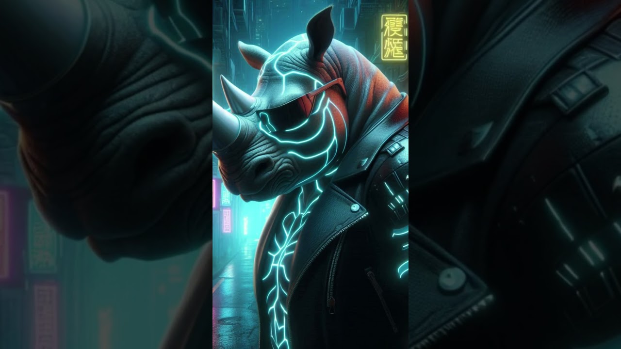 Legendary Animals in Cyberpunk Style 