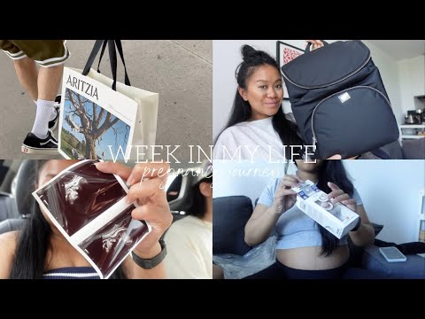 35 weeks pregnant: nesting, I FINALLY bought a diaper bag, aritzia clientele sale haul ||