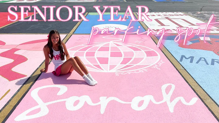 BACK TO SCHOOL SERIES: painting my senior parking spot! 🌟🪩