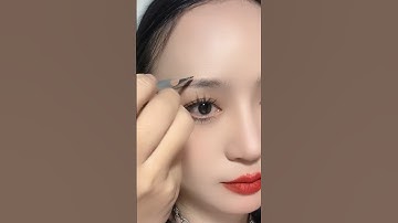 Draw eyebrows easily, makeup tips, simple makeup tutorial #beauty #makeup #tutorial #shorts