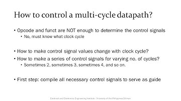 EEE 153 (2021s1) Lec 08b - MIPS Multi Cycle Control