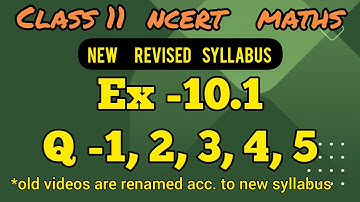 Chapter 10 | exercise 10.1 | Q 1,2,3,4,5 | Conic Sections | Class 11 | NCERT | 10 AM Academy
