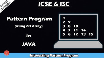 Interesting Pattern Program using Array | Important Program | For ICSE & ISC | BluejCode