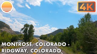 [4K60] Montrose, Colorado to Ridgway, Colorado!  Drive with me.