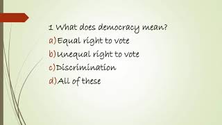 Class 7th civics chapter 1 On equality (multiple choice questions )