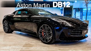 Aston Martin DB12 in Special Q Oberon Black: Exterior and Interior in Detail