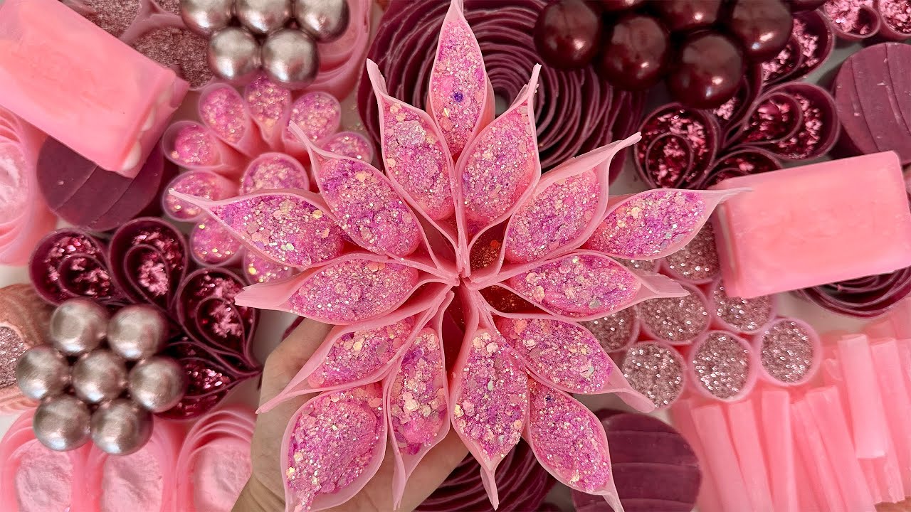 THE BEST ASMR SOAP ★ Compilation set soap ★ Crushing soap boxes with glitter, foam & starch ★