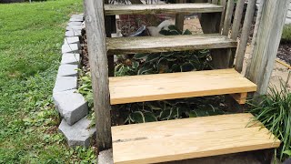 Making Some Deck Stair Repairs.