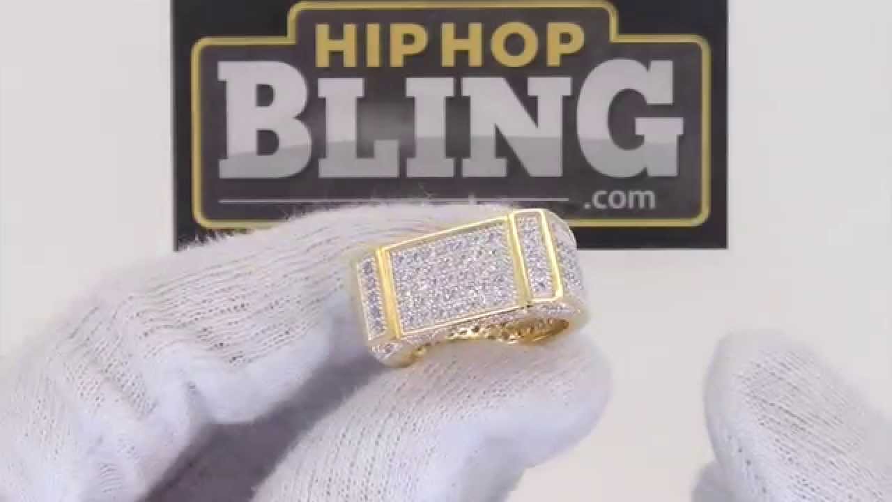 Gold Pinky Ring | Iced Out | Hip Hop Jewelry