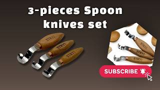 STRYI 3-Piece Ultimate Spoon Carving Hook Knife Set