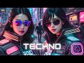 Dark minimal techno mix  cyberpunk neon noir ai animated visuals