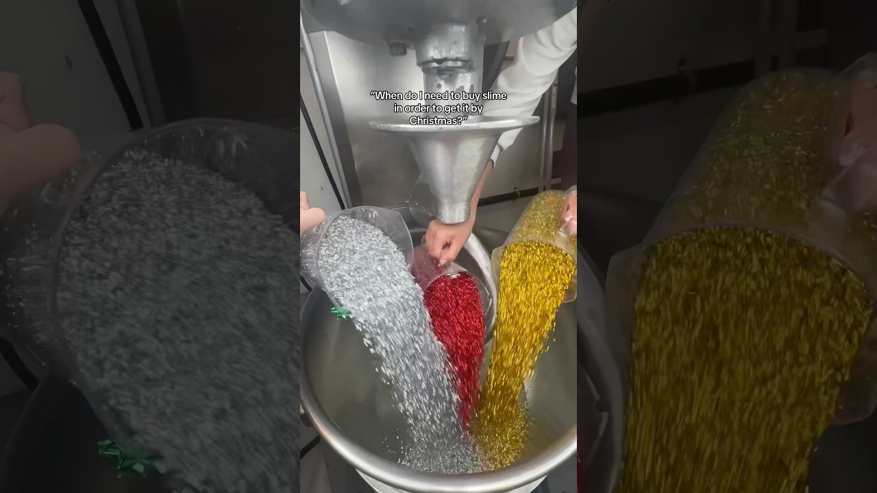 I Made A Gift Wrap Crunch Slime!