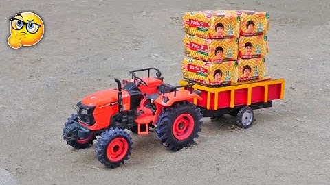 Diy Tractor Stuck In Mud With Parle G.  Mini Science project Part 6 || Jcb Video || Tractor Video