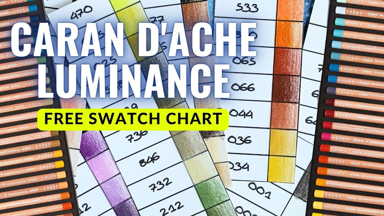 Simple Swatching 100 Caran d'Ache Luminance Colored Pencils 