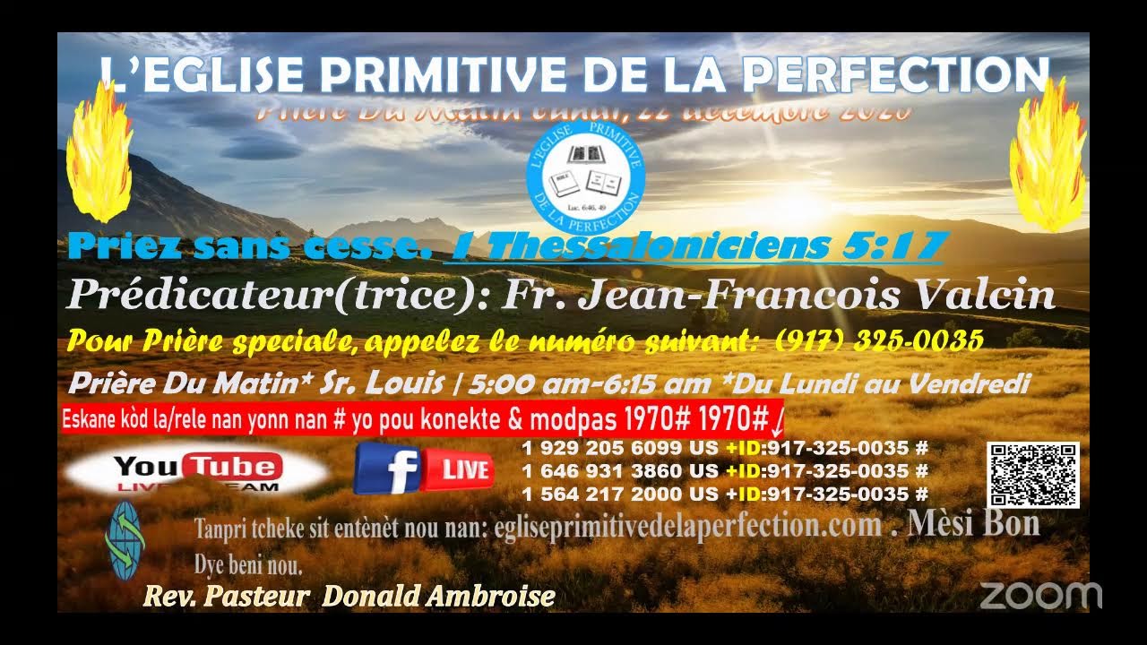 Que rien ne te sépare de Dieu  | Lundi, 22  Decembre 2025- Frere: Jean-Francois Valcin