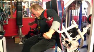 Michael Gundill, Nautilus chest flyes with Bowtie Posture Support