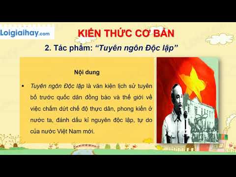 Video Soạn bài Tuyên ngôn độc lập (tác phẩm) trang 23 SGK... - youtube