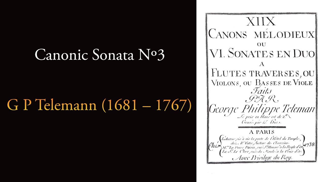Canonic Sonata Nº3 in D by Georg Philippe Telemann