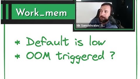 work_mem configuration in Postgres #postgresql #postgres
