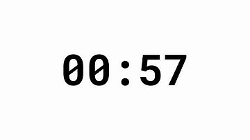 57 Second Countdown Timer -  White Background