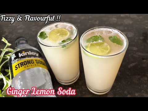 Ginger Lemon Soda | How to make Ginger Lemonade Ginger Ale Recipe | Ginger Lemon Shots | Kinley soda