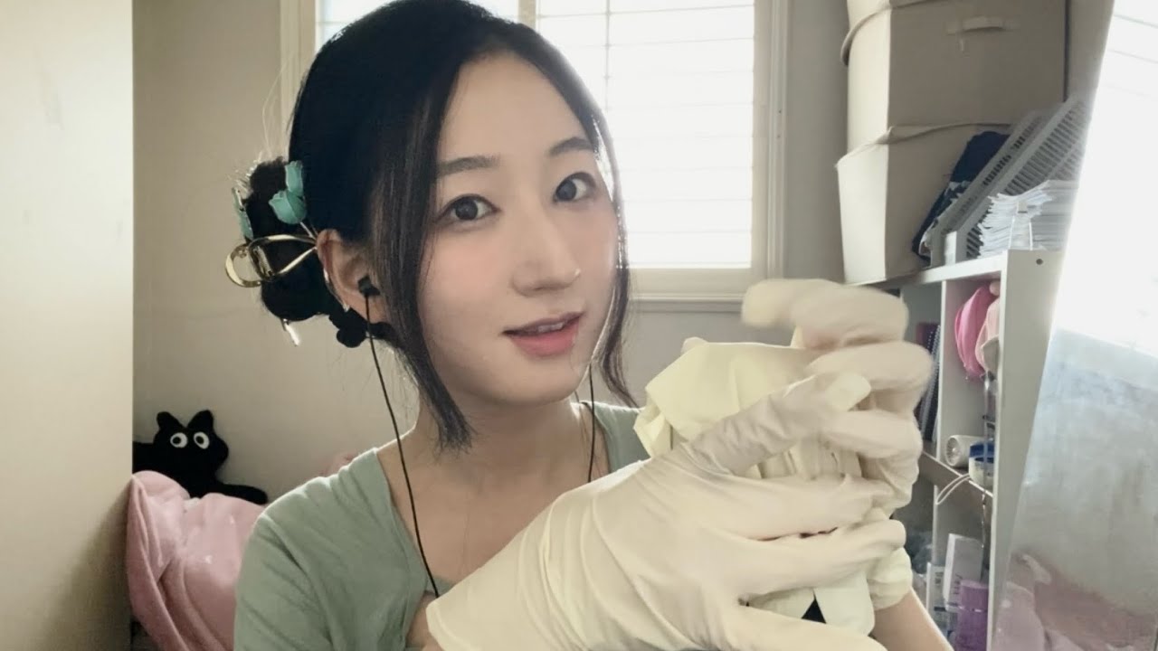 ASMR 라텍스장갑 소리 latex gloves