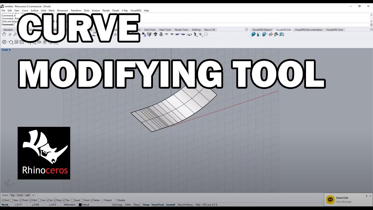Rhino 6 Basic Tutorial 3 - Curve Modifying - YouTube
