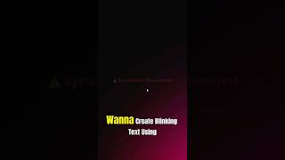 Make a Blinking Text Effect with Just CSS! ⚡ | #shorts #htmlcss #webdev