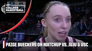 Paige Bueckers ahead Elite 8 vs. JuJu Watkins \& USC 🗣️ 'It'll be a BATTLE' | ESPN College Basketball