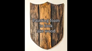 How to paint foam to look like wood
