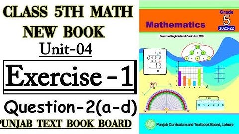 Class 5th Math New Book-Unit 4-Exercise 1 Q2 (a-d)-How to write the decimals in descending order-PTB