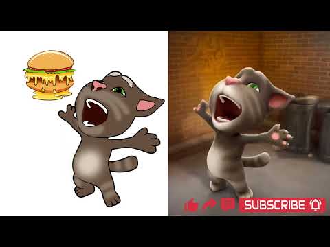 Laugh With My Talking Tom and 2 Cartoon Games Kids Part 2  Funny drawing  meme