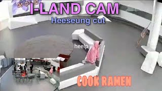 ILAND CAM | Heeseung cut| in pink hoodie, cook ramen