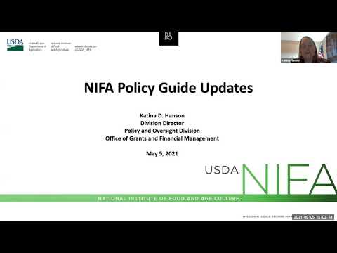 NIFA Policy Guide Update Webinar 2021