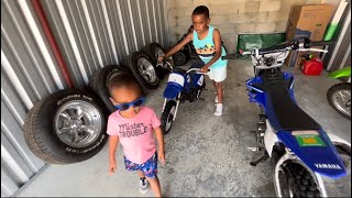 7 YEAR OLD SHOWS OFF & STARTS HIS DIRTBIKES! YAMAHA PW50, TTR110, KAWASAKI KLX110 VLOG #1