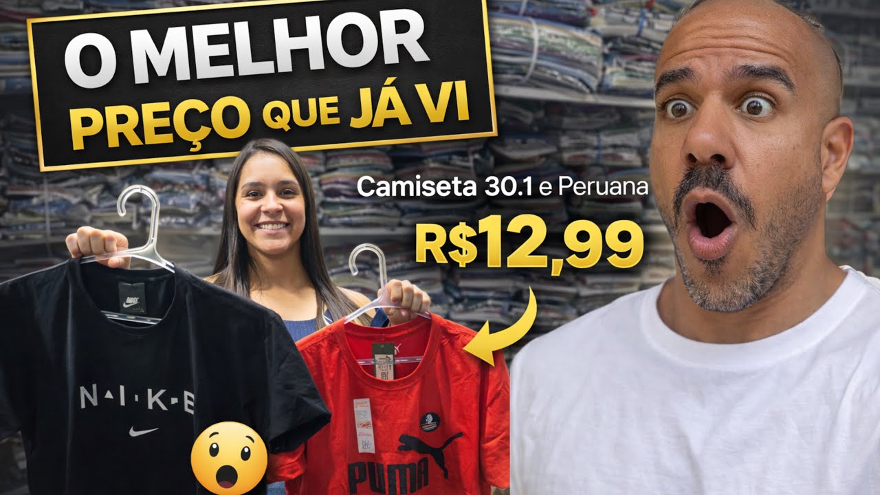 FABRICANTE QUE ABASTECE BRÁS E 25 COM AS CAMISETAS 30.1 MAIS BARATAS QUE JÁ ENCONTREI!