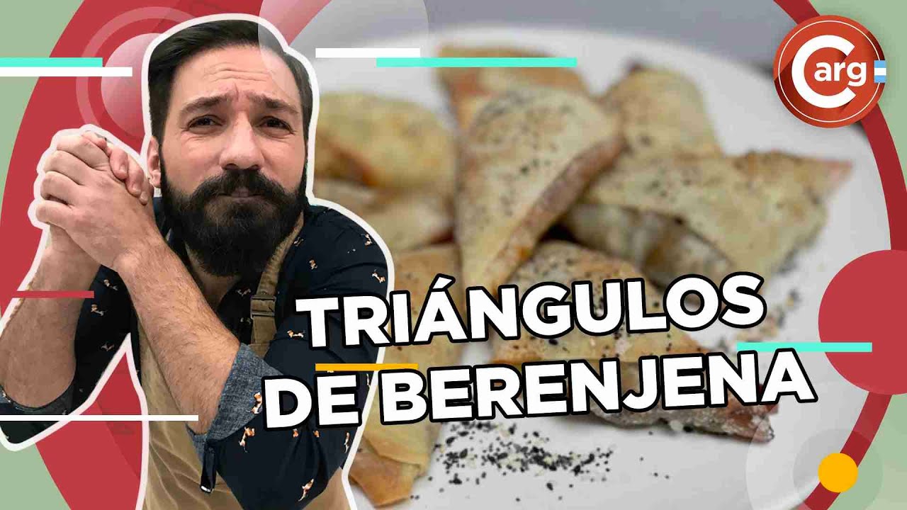 TRIÁNGULOS DE BERENJENA Y CEBOLLA