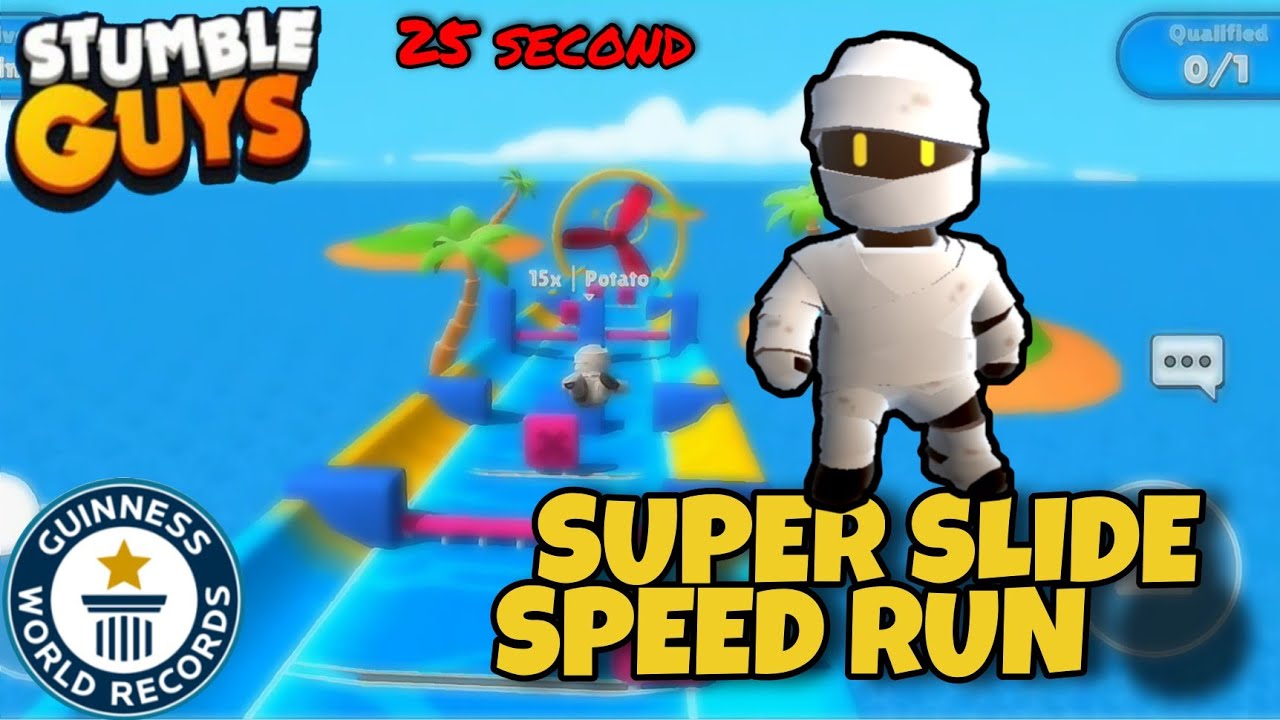 SuperSlide SpeedRun World Record! 25sec🤯 | Stumble Guys | GamingHit |