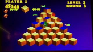 Q*bert (PS1) Classic Mode Gameplay 3D