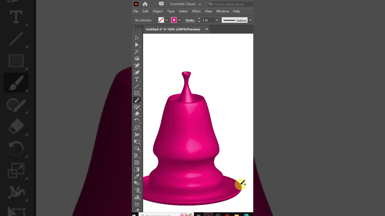 "How to Create a 3D Trophy/Vase in Adobe Illustrator 🎨🏆"
