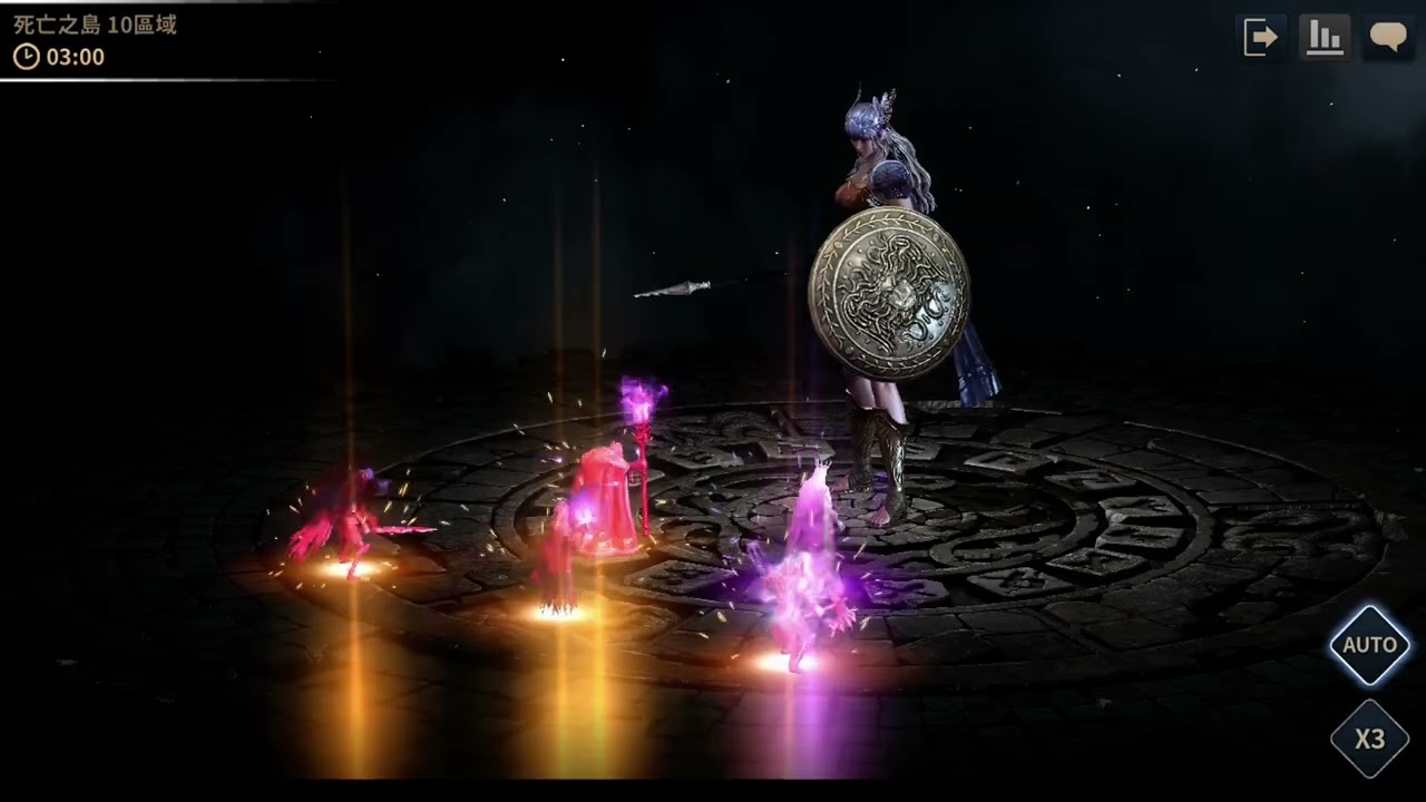 Gods Raid 極熱群島 死亡之島10 被侵蝕的雅典娜(不死族隊伍通關）