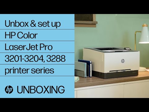 Unbox and set up | HP Color LaserJet Pro 3201-3204, 3288 printer series | HP Support