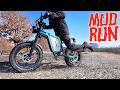 JANSNO X60 Range and Endurance Testing! Things get very Muddy and wild. Electric Bike Dual Motor!