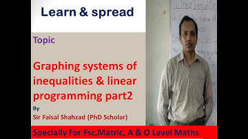 Linear Inequalities & linear programming part2||Systems of Linear Inequalities||Class 12 Maths