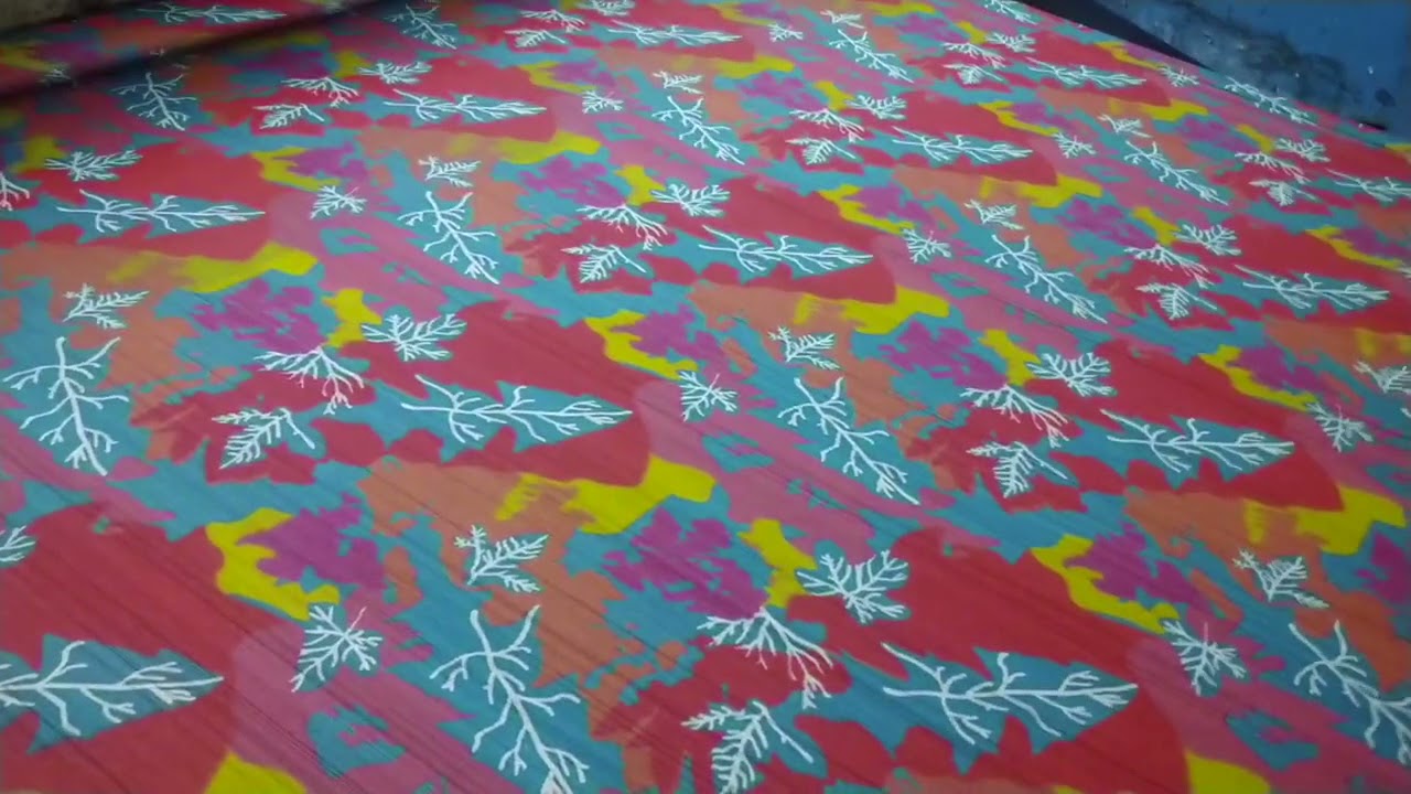 Warp printing fabric process經線印花布生產過程